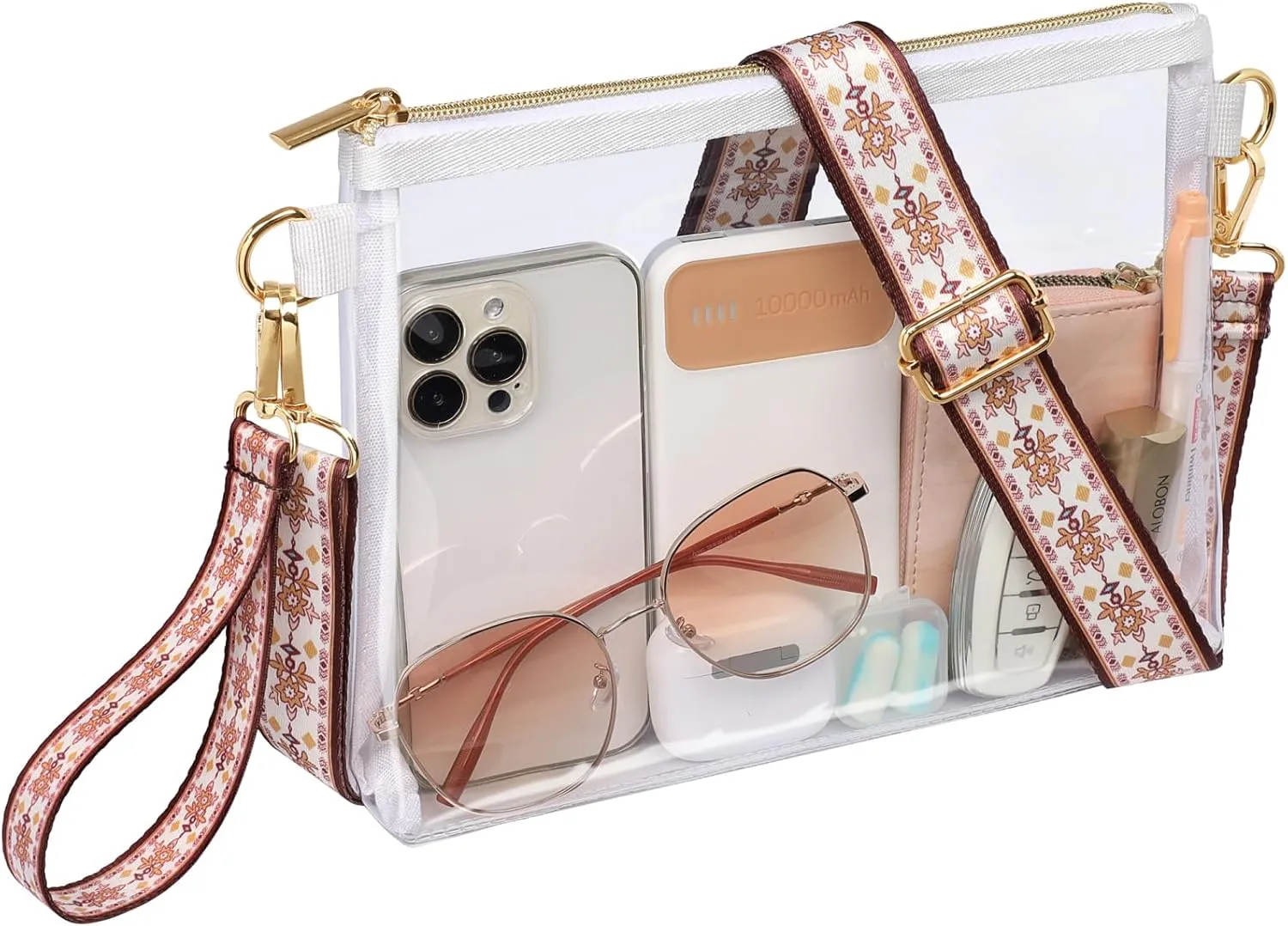 PACKISM Clear Bag for Stadium Events - Clear Purses for Women Stadium Crossbody, Concert Bag for Sports & Festival