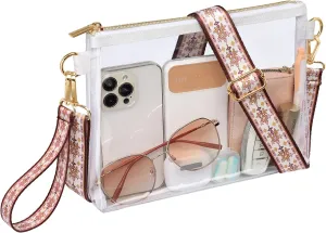 PACKISM Clear Bag for Stadium Events - Clear Purses for Women Stadium Crossbody, Concert Bag for Sports & Festival