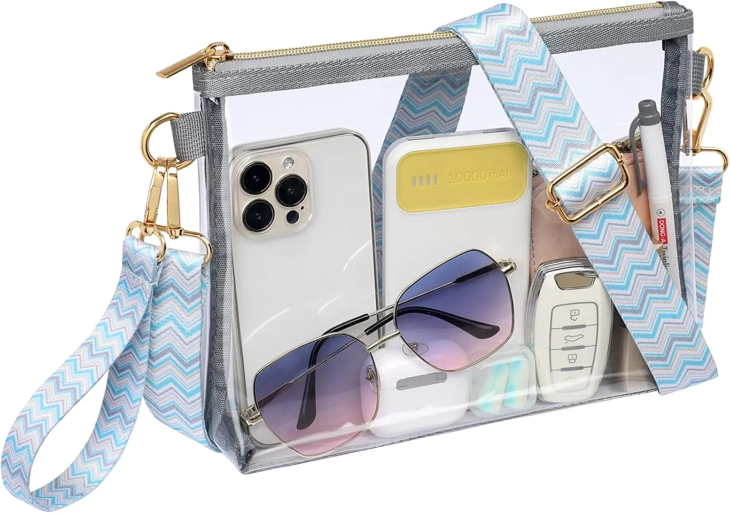 PACKISM Clear Bag for Stadium Events - Clear Purses for Women Stadium Crossbody, Concert Bag for Sports & Festival