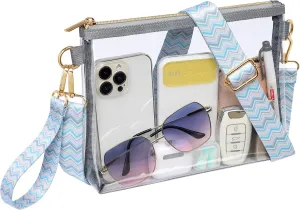 PACKISM Clear Bag for Stadium Events - Clear Purses for Women Stadium Crossbody, Concert Bag for Sports & Festival