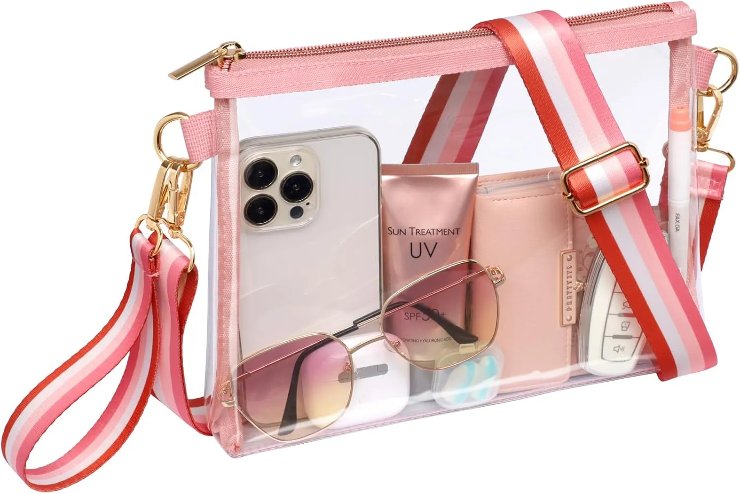 PACKISM Clear Bag for Stadium Events - Clear Purses for Women Stadium Crossbody, Concert Bag for Sports & Festival
