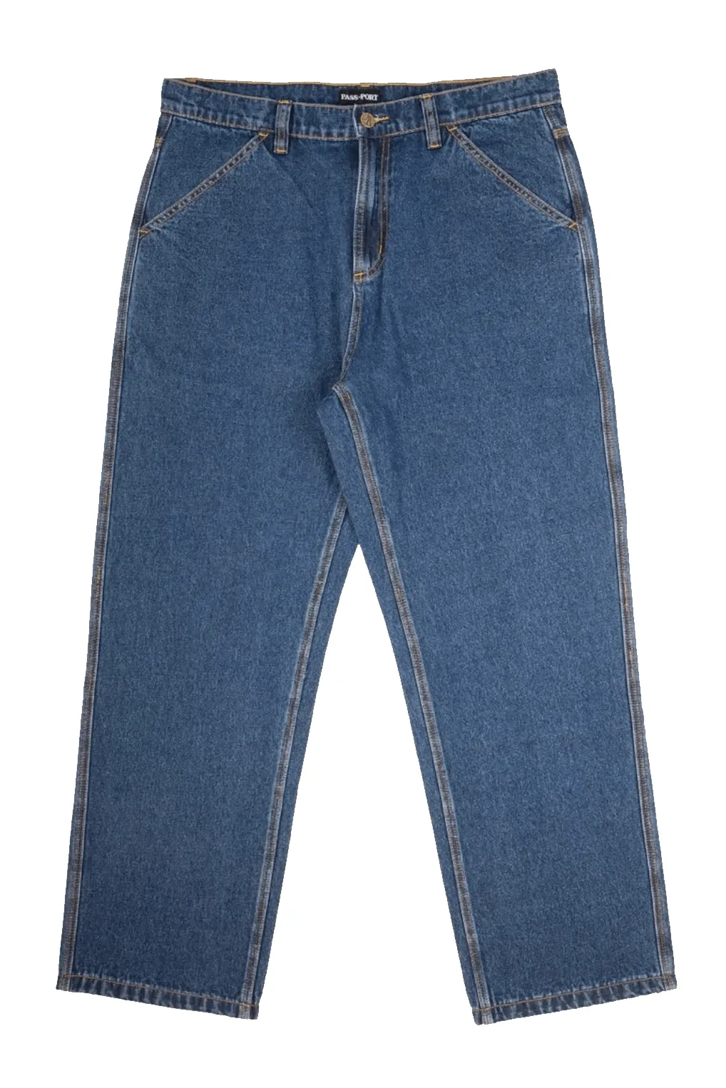 PASS~PORT WORKERS CLUB DENIM JEAN - WASHED DARK INDIGO
