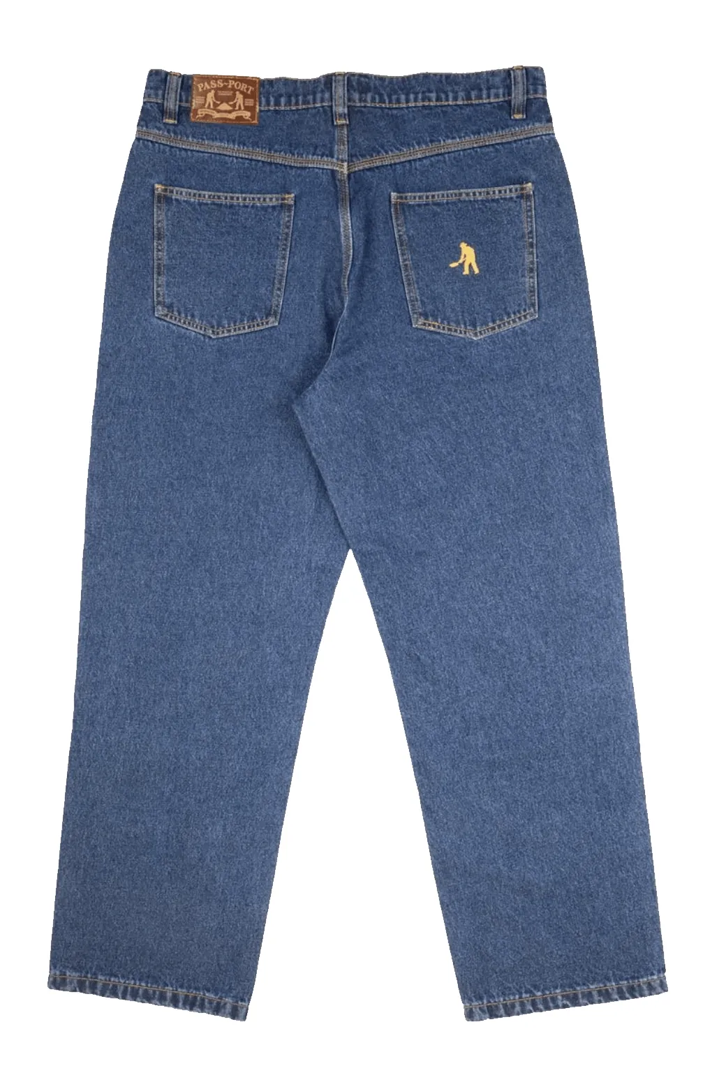 PASS~PORT WORKERS CLUB DENIM JEAN - WASHED DARK INDIGO