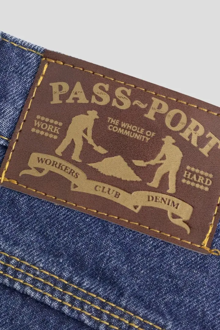 PASS~PORT WORKERS CLUB DENIM JEAN - WASHED DARK INDIGO