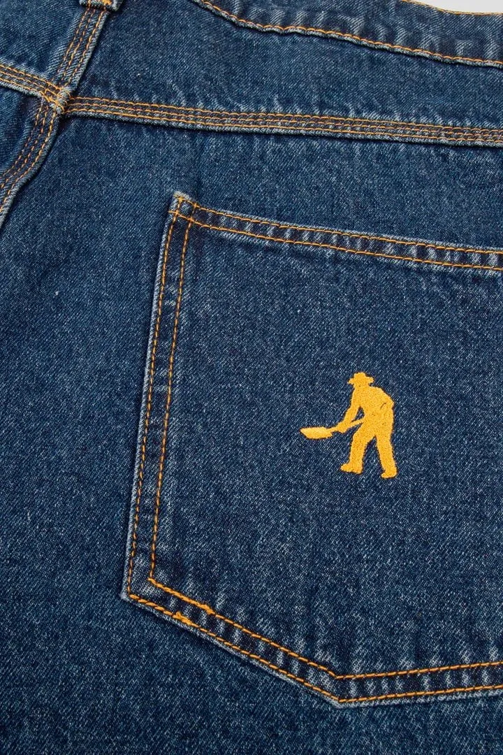 PASS~PORT WORKERS CLUB DENIM JEAN - WASHED DARK INDIGO