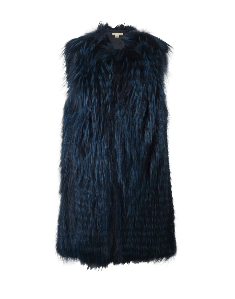 Peacock Fox Fur Vest