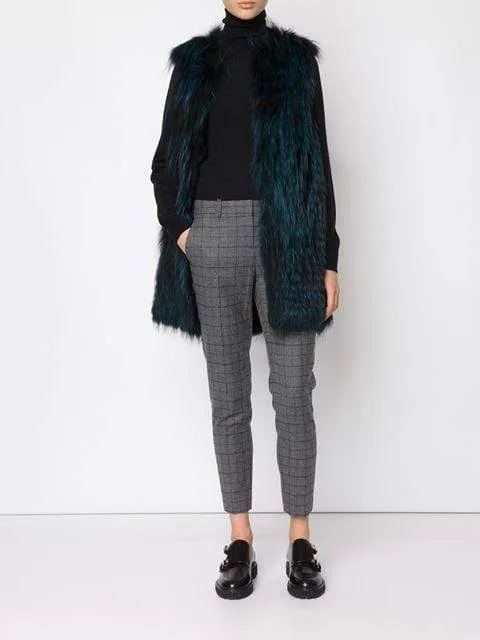 Peacock Fox Fur Vest