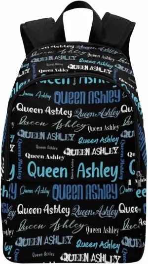 Personalized Backpack Backpack with Name, Text Name Logo Blue Customization Nursery Bag Preschool Baby Diaper Bag Backpack