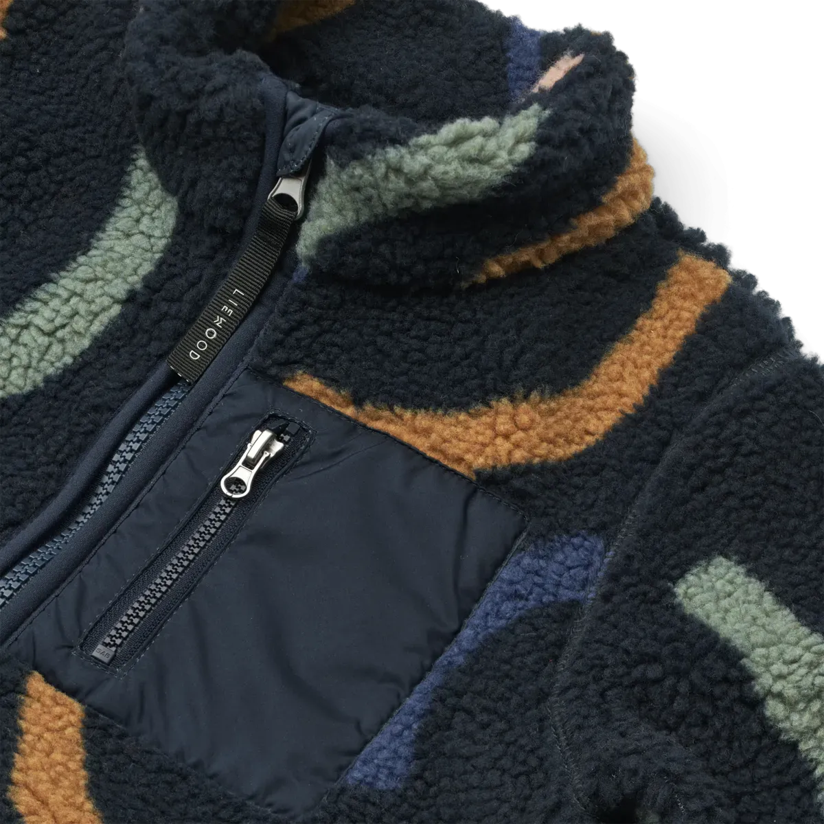 Pile Jacket - Nolan - Graphic Swirls/Classic Navy