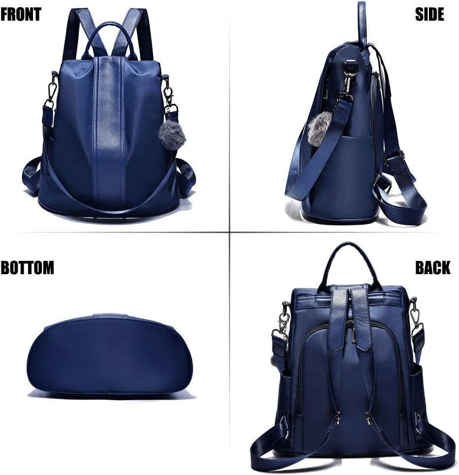 PINCNEL Women Backpack Purse Waterproof Nylon Anti-theft Rucksack Lightweight Shoulder Bag