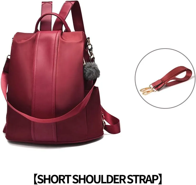 PINCNEL Women Backpack Purse Waterproof Nylon Anti-theft Rucksack Lightweight Shoulder Bag