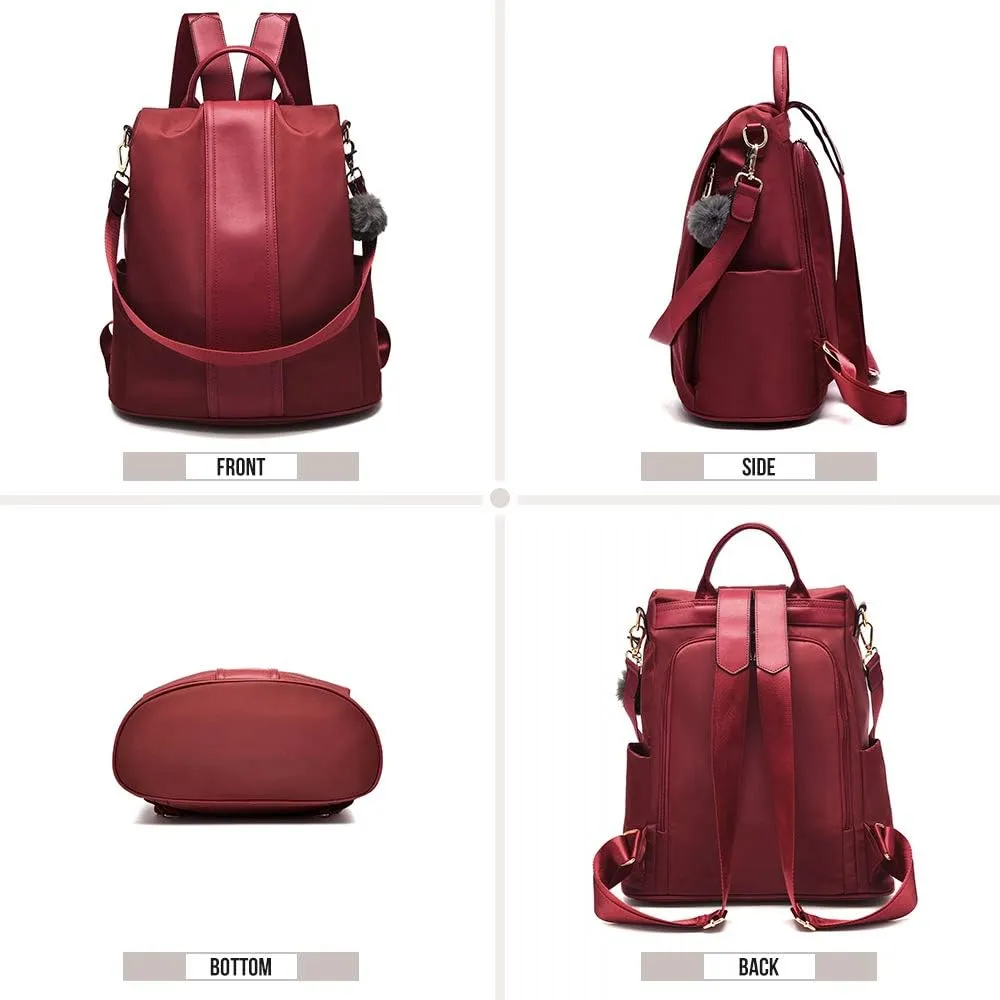 PINCNEL Women Backpack Purse Waterproof Nylon Anti-theft Rucksack Lightweight Shoulder Bag