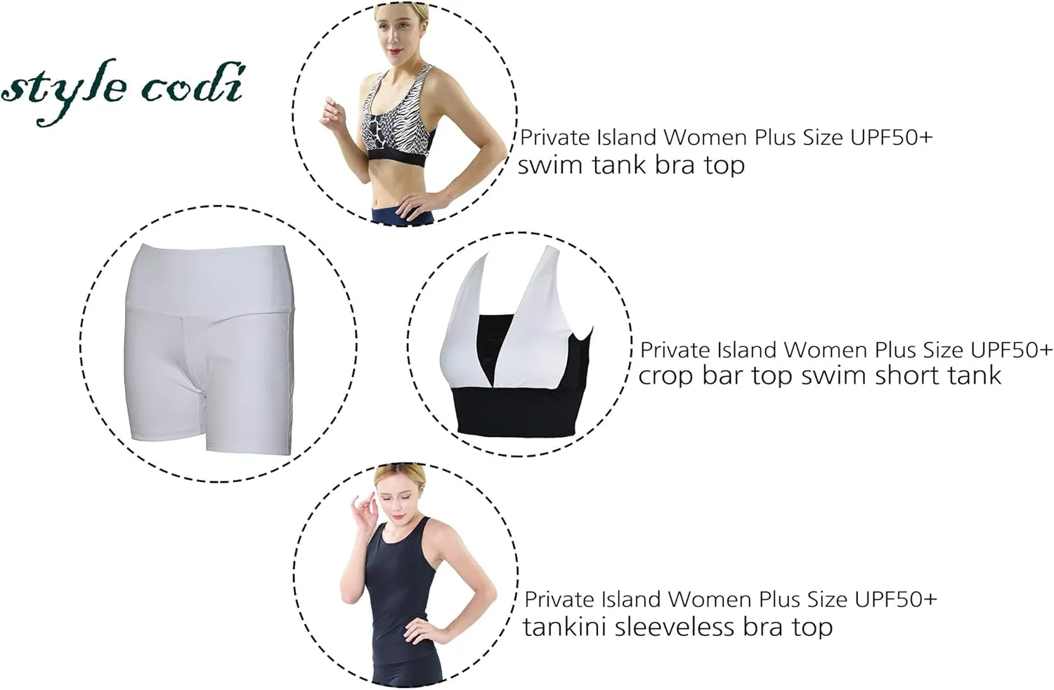 Private Island Women UPF50  Board Shorts Swimsuit Hot Pants Pocket Bathing Swim Suit Rash Guard Bottom (RM3HP)
