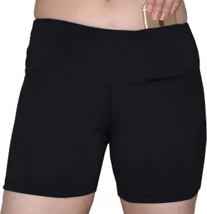 Private Island Women UPF50  Board Shorts Swimsuit Hot Pants Pocket Bathing Swim Suit Rash Guard Bottom (RM3HP)