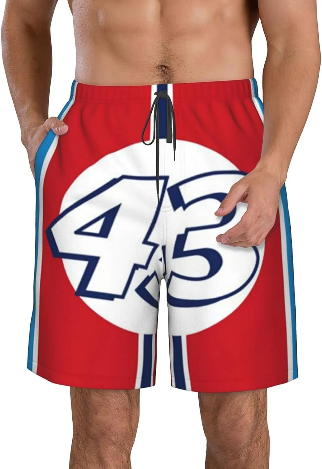 Richard-Petty-Car-43 Men's Swim Trunks Board Shorts Outdoor Beach Surfing
