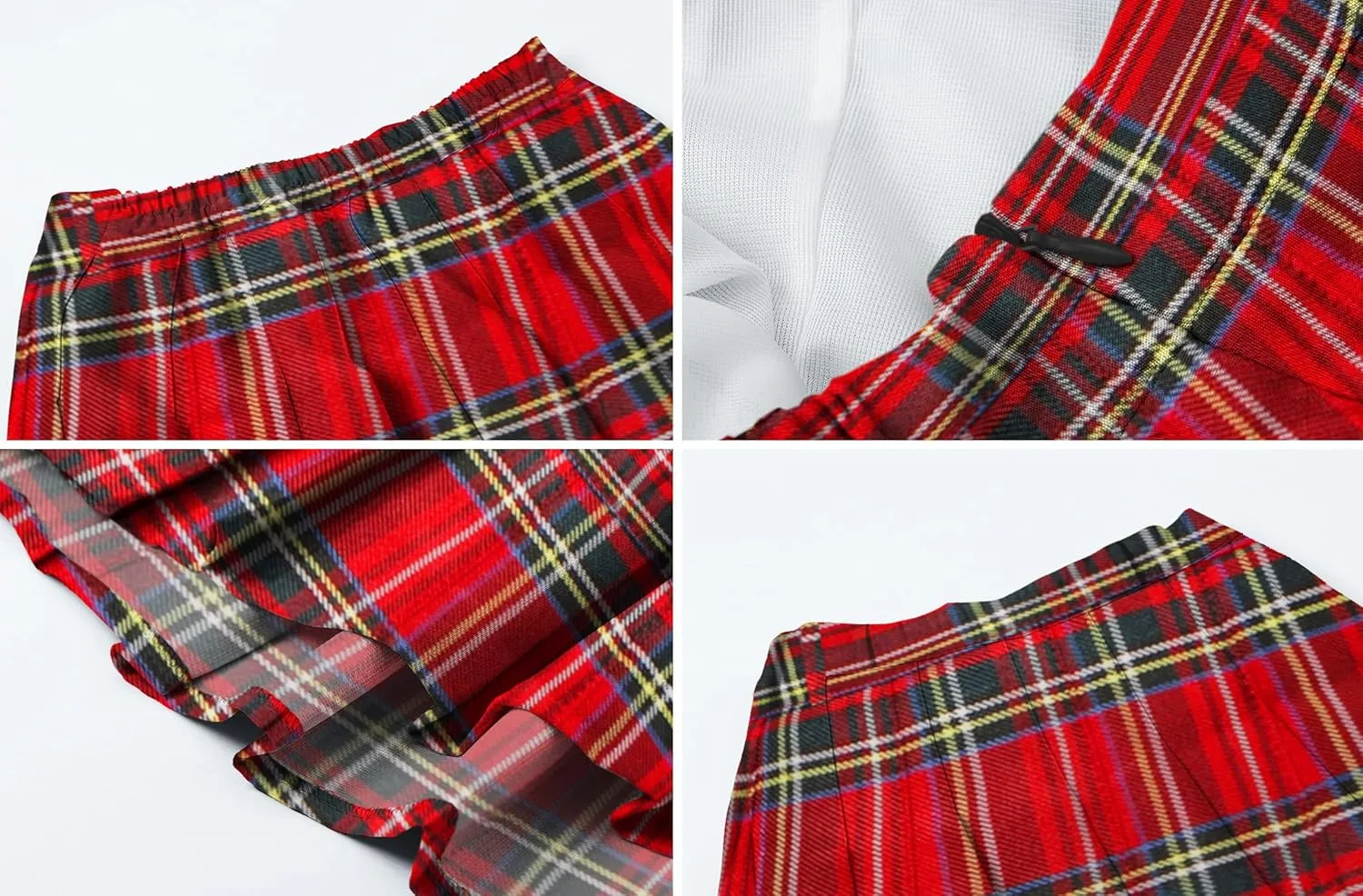SANGTREE Women's Girls A-Line Long Pleated High Waist Fashion Skirt, School Uniform Cosplay