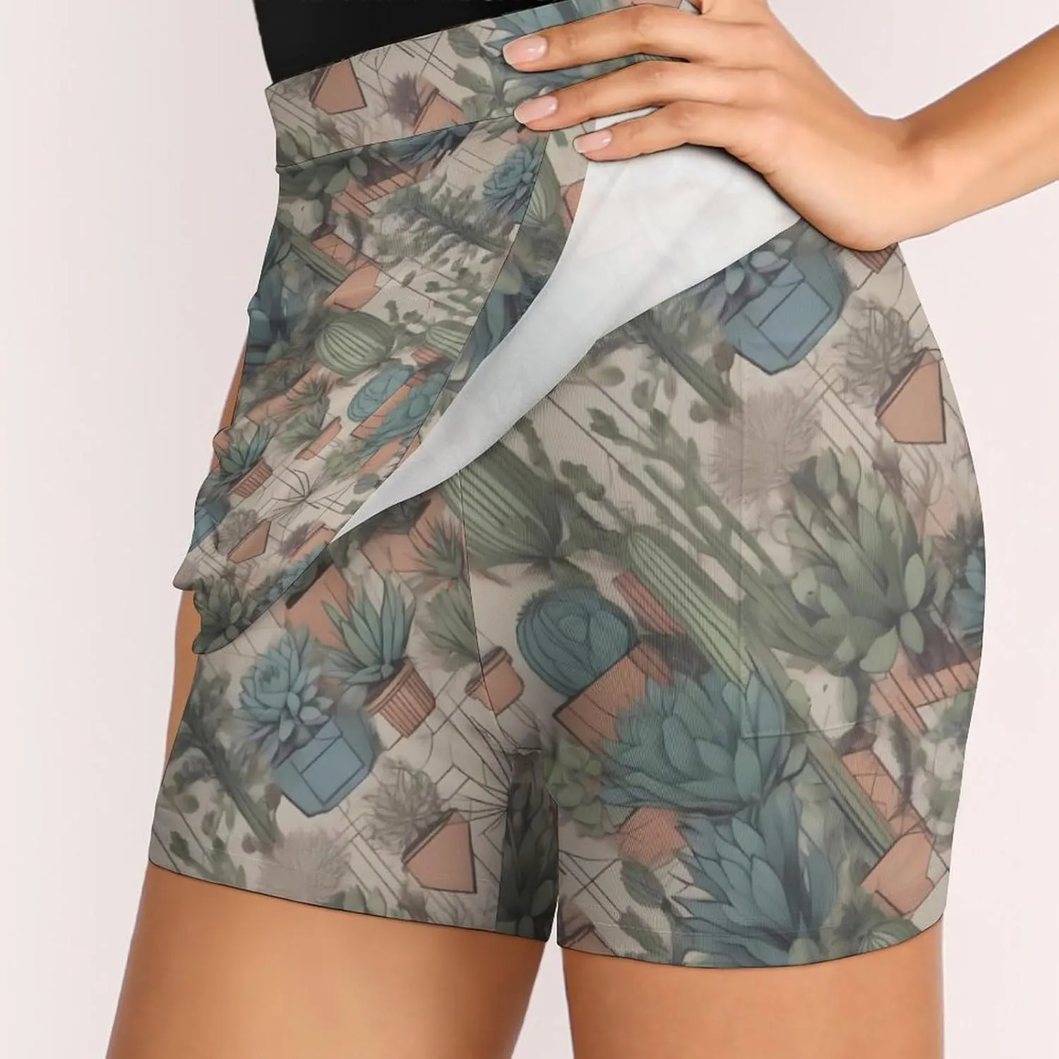 Santa Claus Pattern Mini Pleated Skirts for Women Sexy Mini Skirt Short Cargo Skirt Skater A-line Pleated Skirt