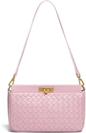 Shoulder Bag for Women Weave Bags Lightweight Tote Bags Vegan Leather Handbags Handmade Cute Bags Sling Purse with Pocket