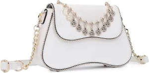 Small Patent Leather Crossbody Bags for Women Y2K Purse Trendy Hobo Handbag Designer Studded Shoulder Bag