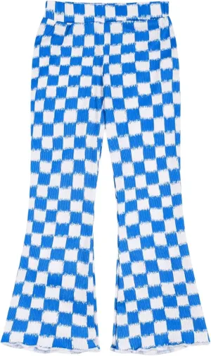 SOLY HUX Toddler Girl's Checkered Flare Leggings High Waisted Bell Bottom Pants Workout Athletic Trousers