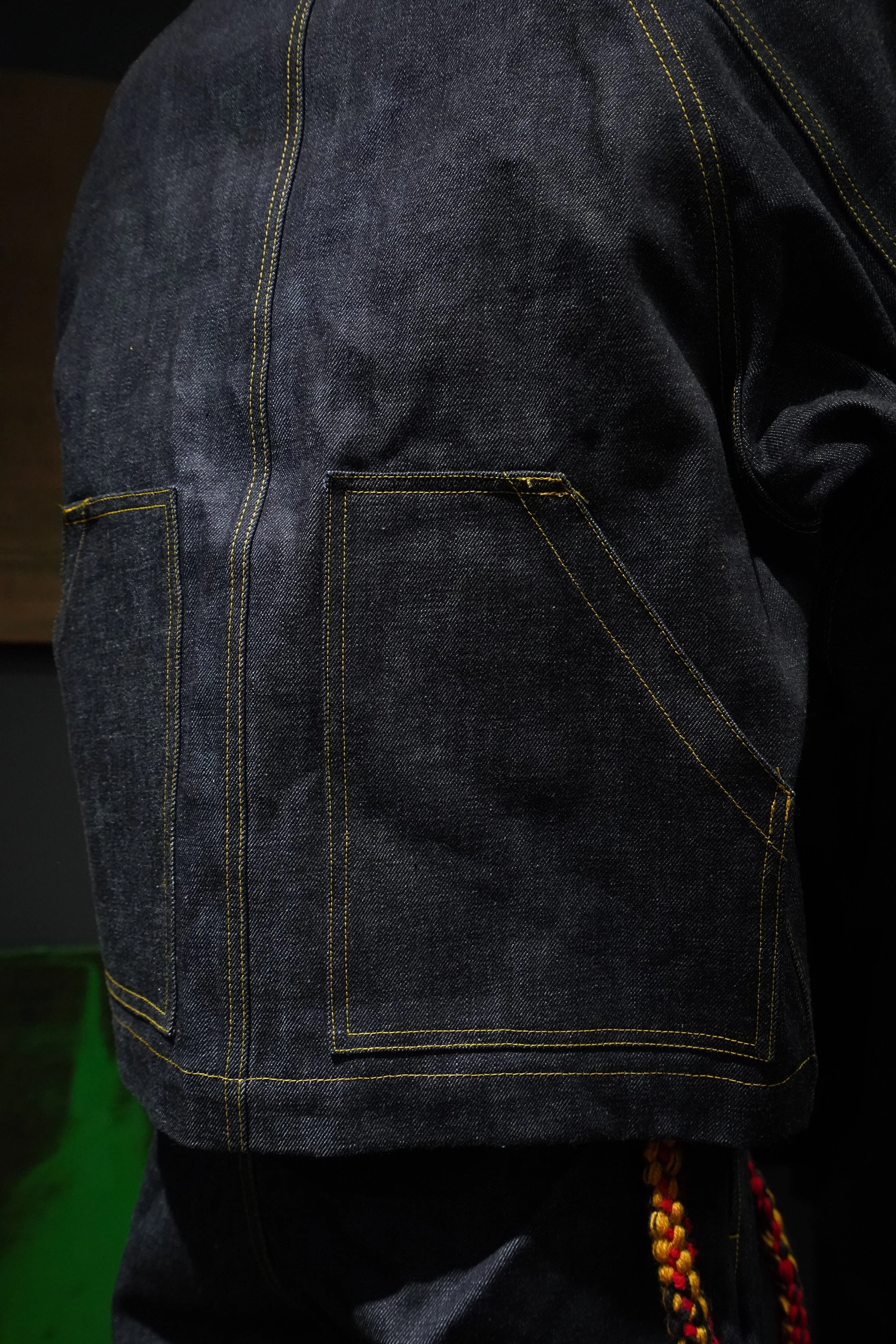 STITCH DENIM JACKET (YELLOW STITCH)