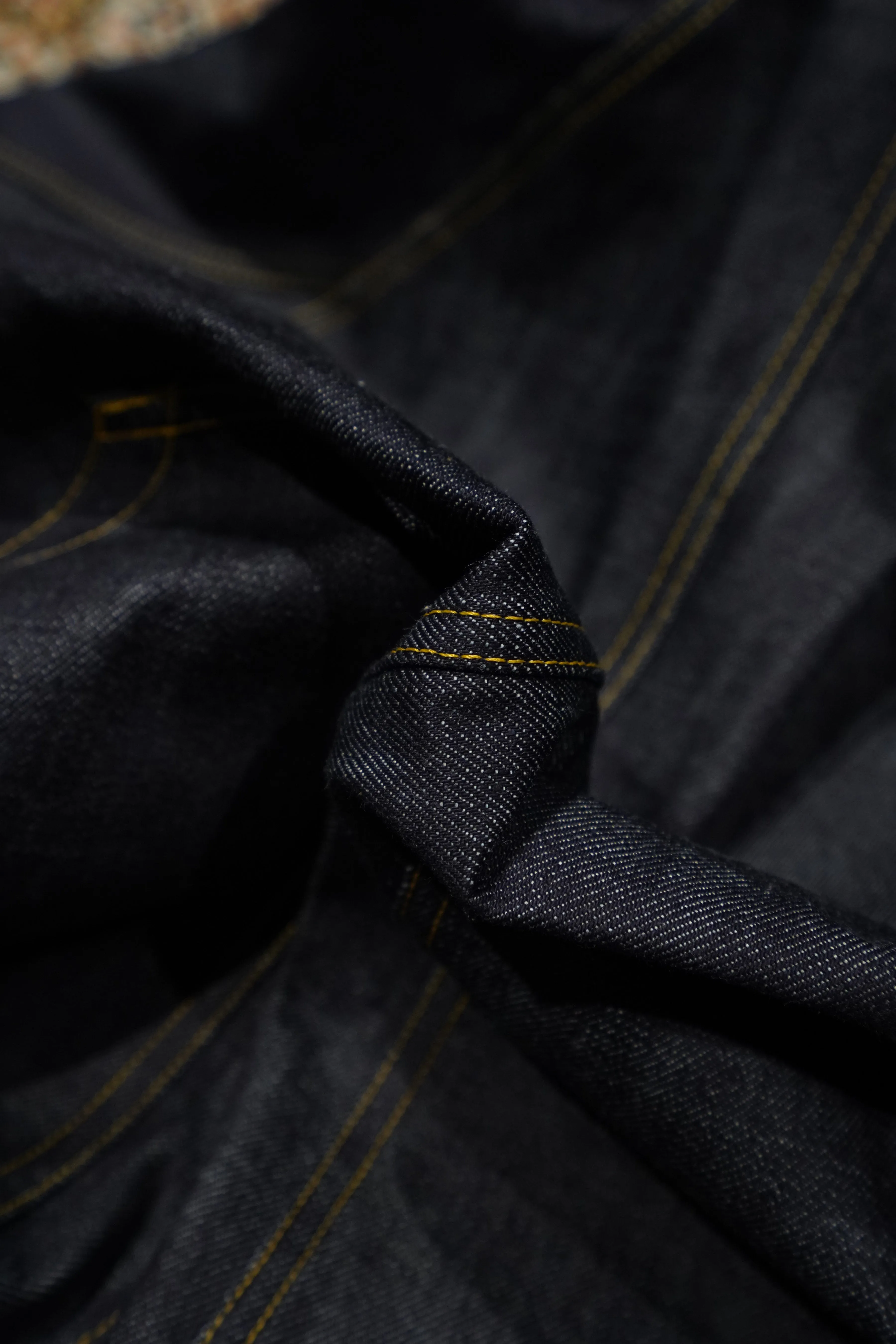 STITCH DENIM JACKET (YELLOW STITCH)