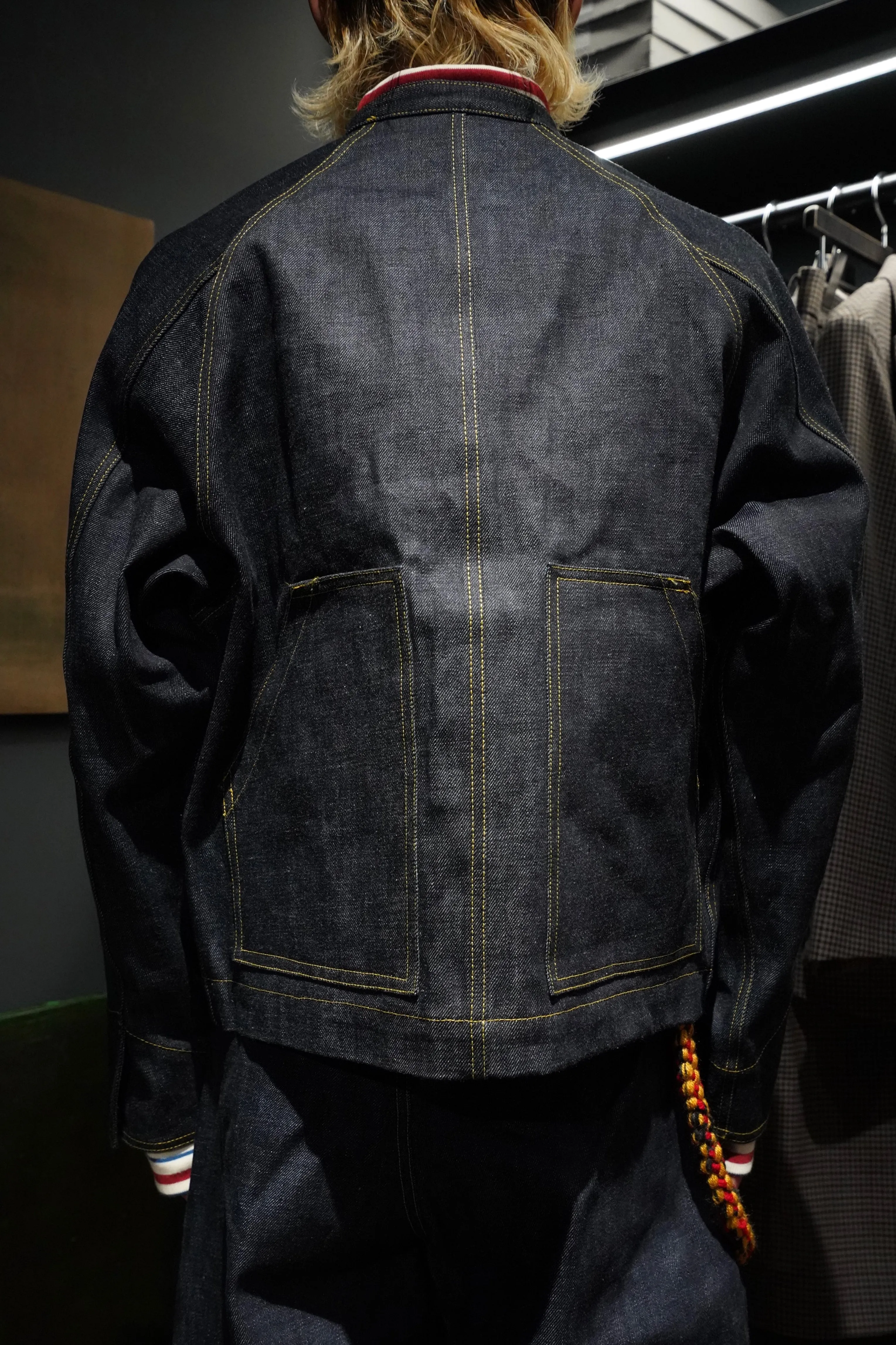 STITCH DENIM JACKET (YELLOW STITCH)