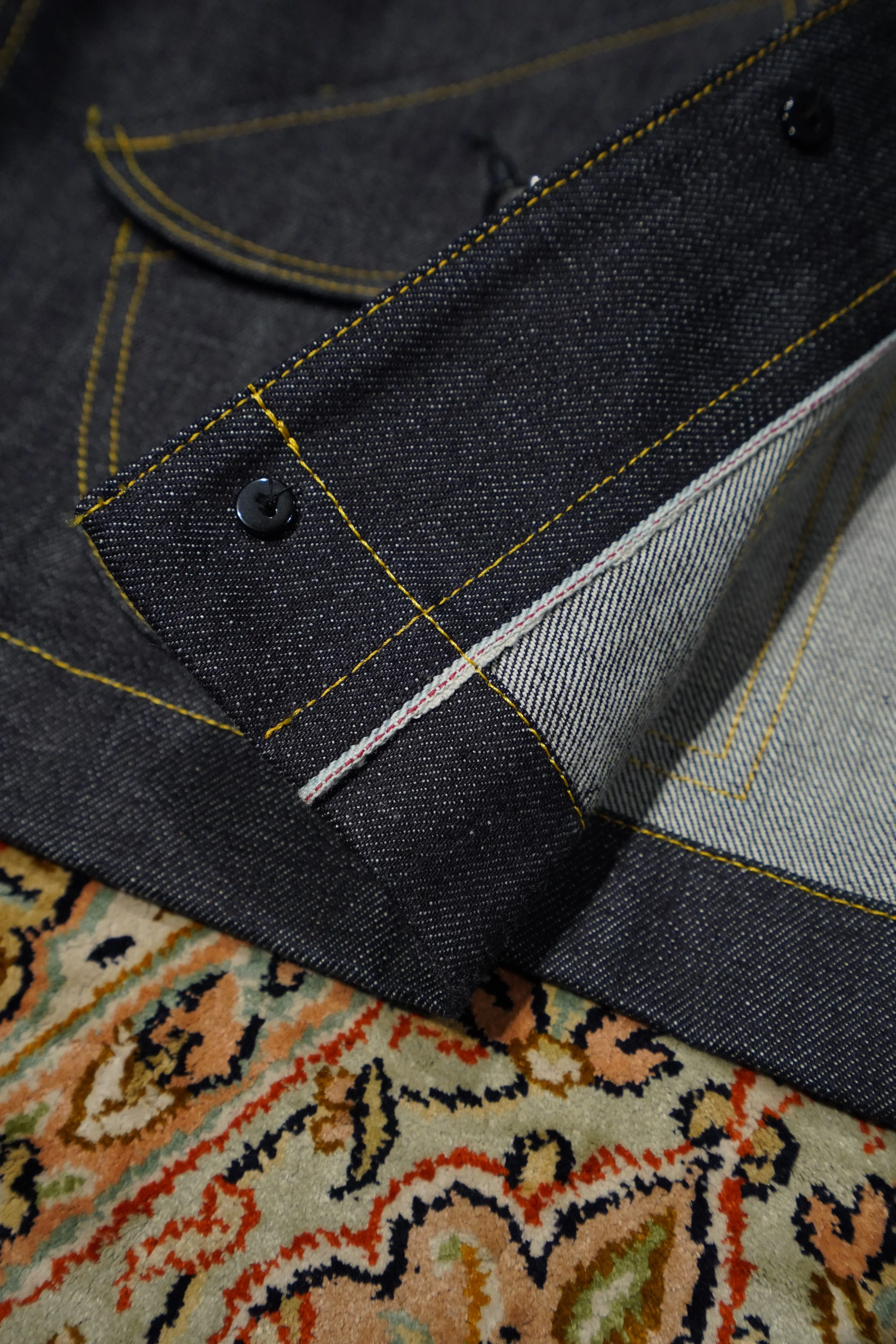 STITCH DENIM JACKET (YELLOW STITCH)