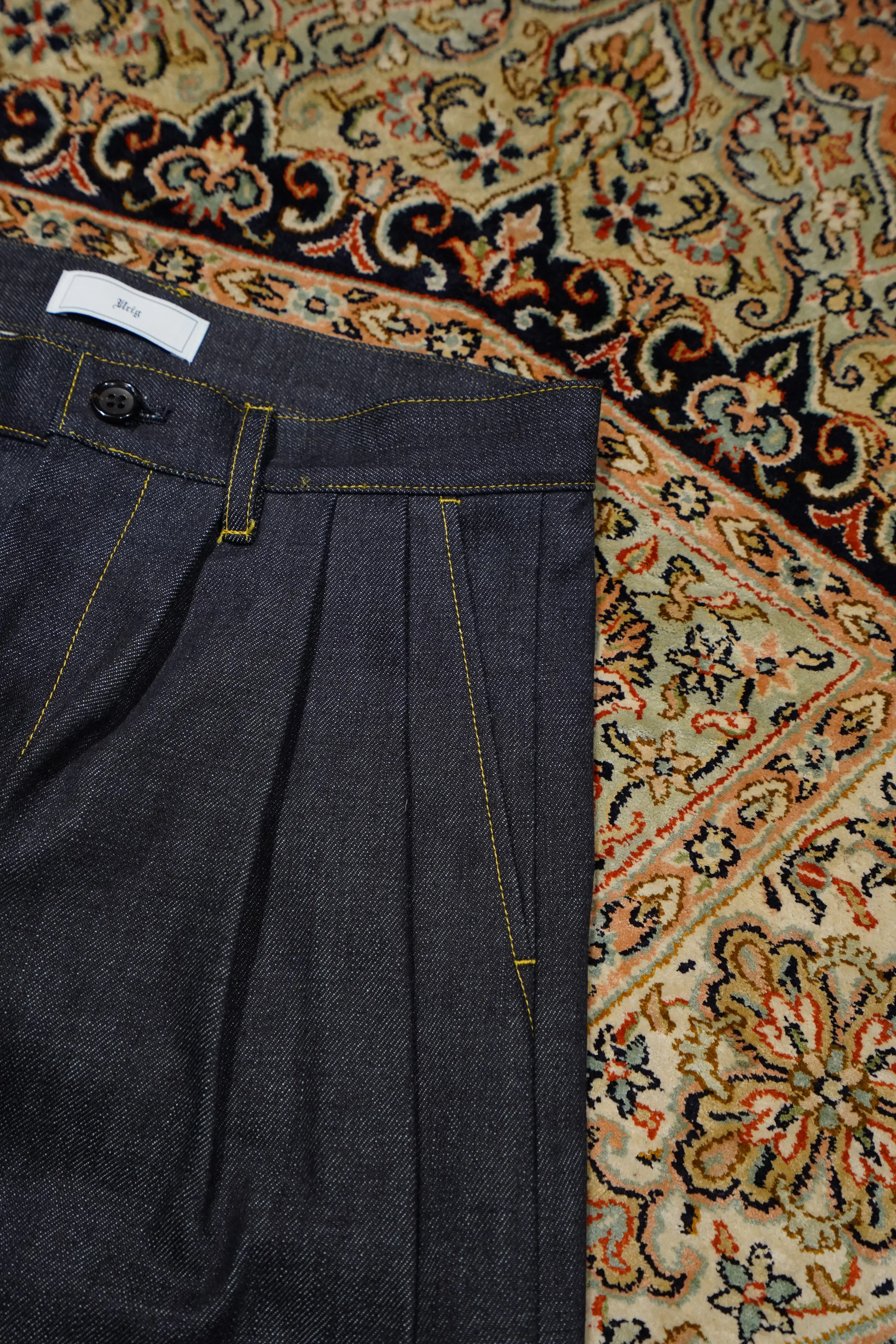 STITCH DENIM PANTS (YELLOW STITCH)