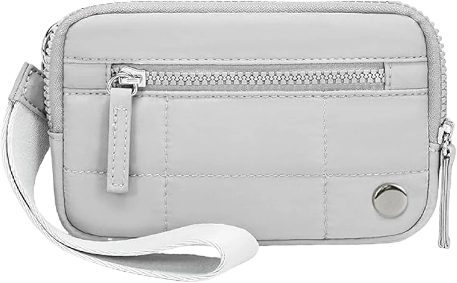 The Iris' Wallet 2nd Gen, Women's Nylon Quilted Wristlet Wallet with ID Window, 3 Zipper Pockets, Waterproof for Travel