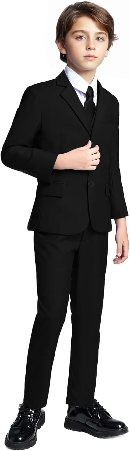 Toddler Boys Suit Kids Formal Dresswear Prom Tuxedo Children's Slim Fit Suits