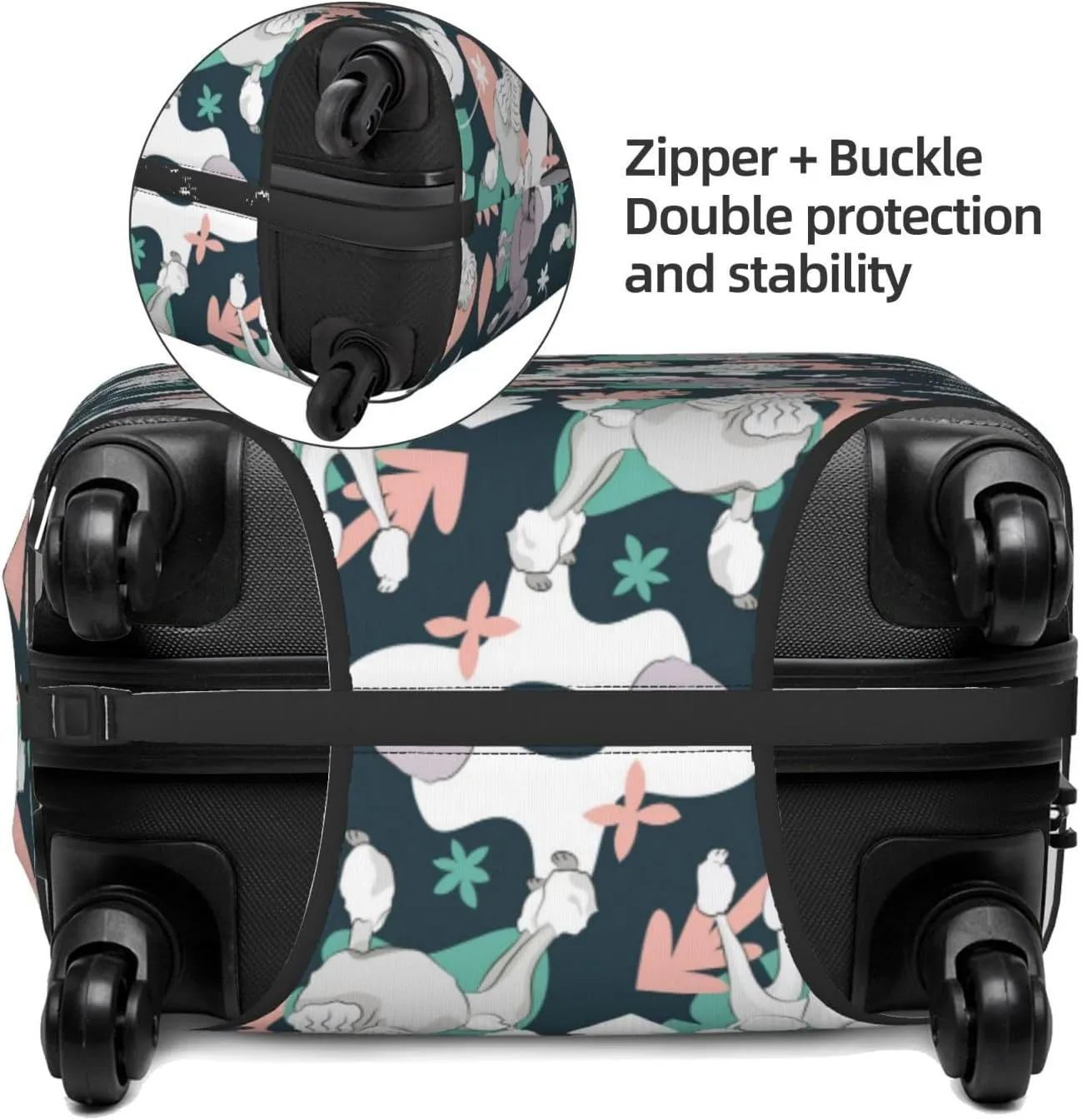 Travel Luggage Cover Protector Poodle Dog Puppy No.1042 - Anti-Scratch Suitcase Covers Fits 18-32 Inch Luggage