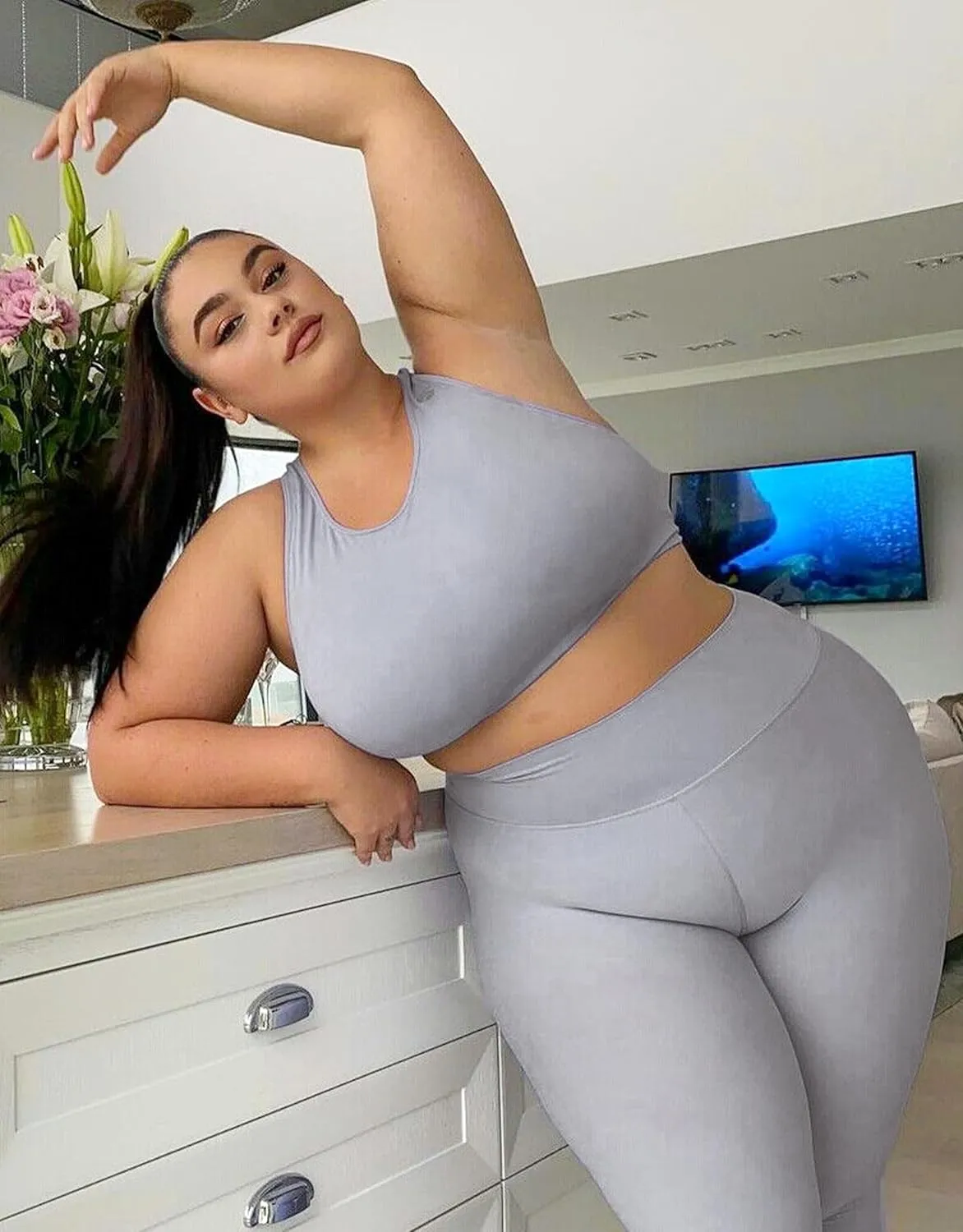 VALANDY Creamlush 3 Pack Plus Size Leggings for Women-High Waisted Soft Stretchy Yoga Pants,L-5XL