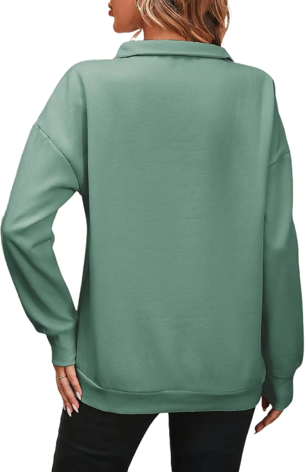 WMZCYXY Womens Oversized Sweatshirt Half Zip Hoodies Fall Fashion Pullover Long Sleeve Sweatshirt Outfits 2024 Y2k Clothes