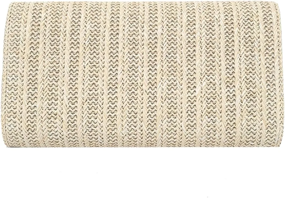 Women Stylish Straw Purse Woven Beach Evening Bag Straw Clutch Bag Shoulder Crossbody Handbag for Summer Party Casual