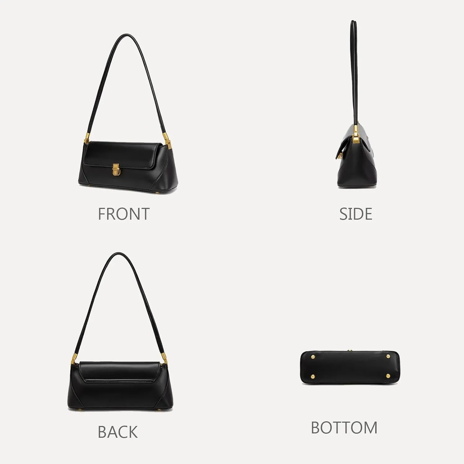 Women's Shoulder Handbags Hobo PU Leather Tote Bag Vintage Vegan Underarm Purse