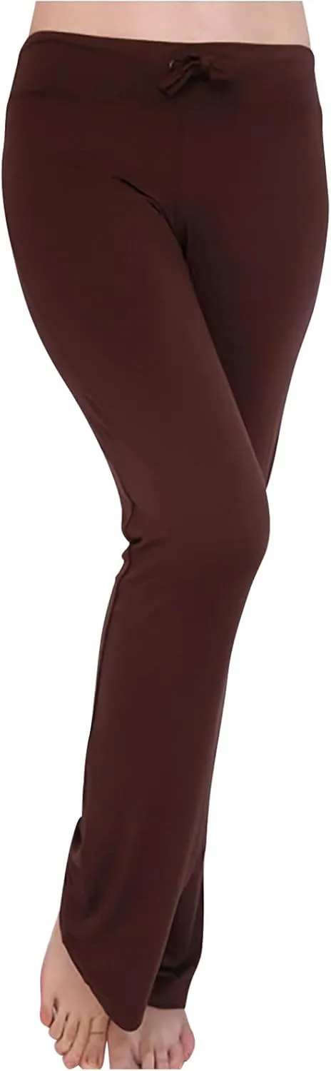 Women's Wide Leg Yoga Pants High Waist Drawstring Tummy Control Trousers Comfy Lounge Flare Pant Workout Leggings