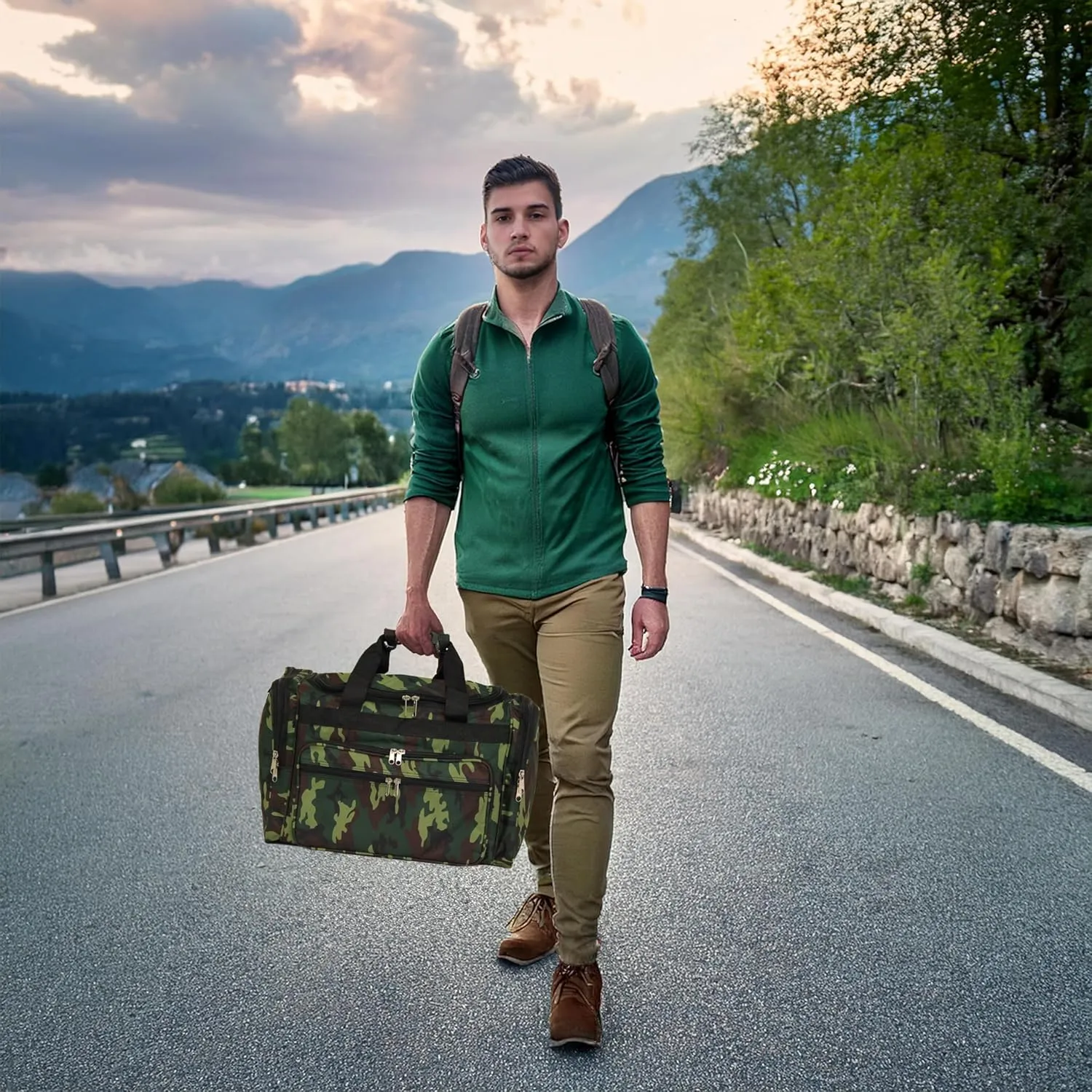 World Traveler 22-inch Carry-on Duffle Bag with Adjustable Shoulder Strap