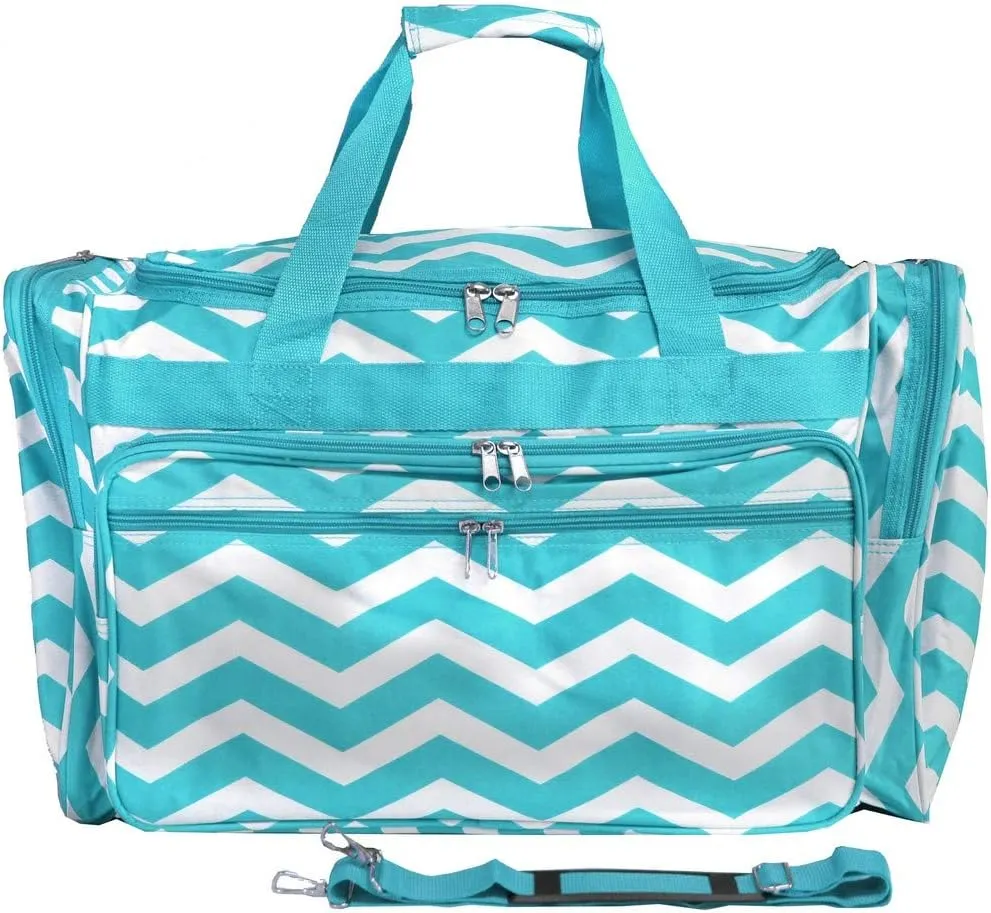 World Traveler Chevron 22-inch Carry-on Duffle Bag with Adjustable Shoulder Strap