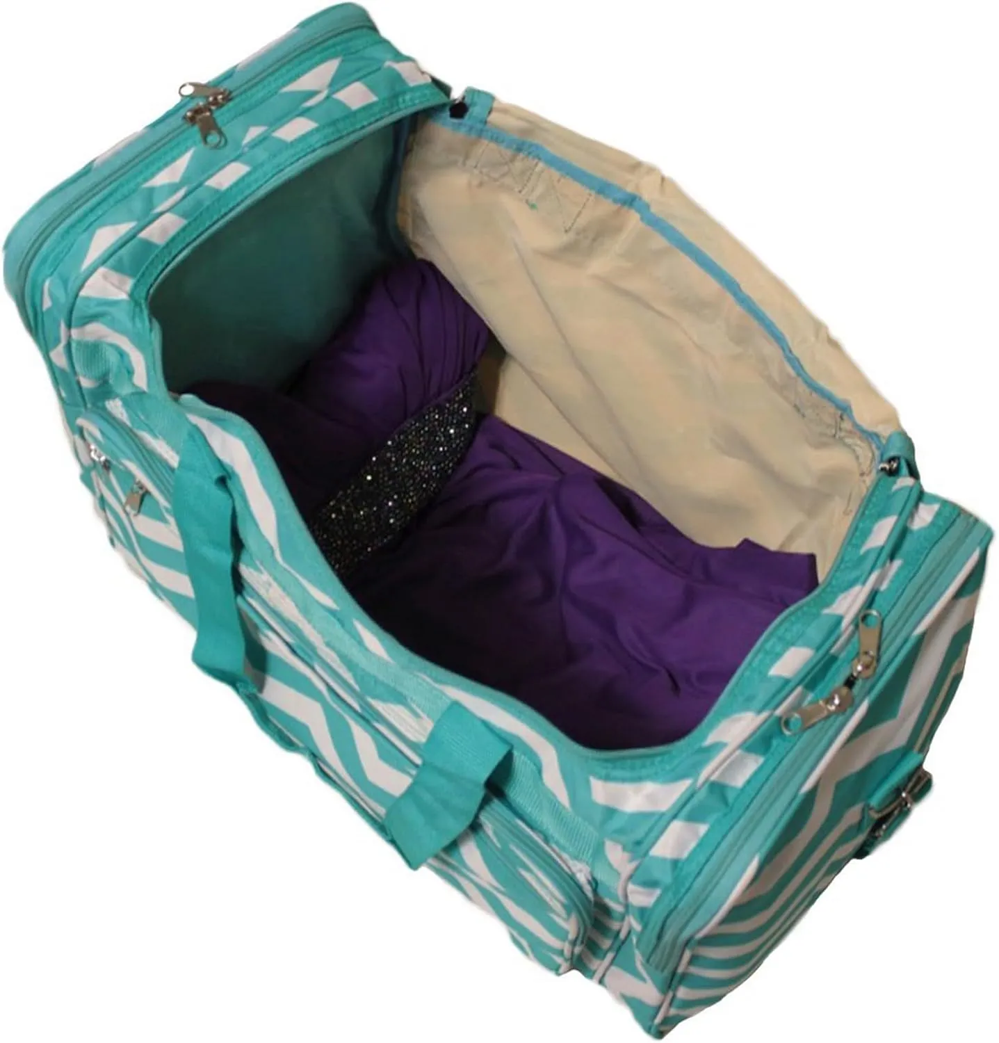 World Traveler Chevron 22-inch Carry-on Duffle Bag with Adjustable Shoulder Strap