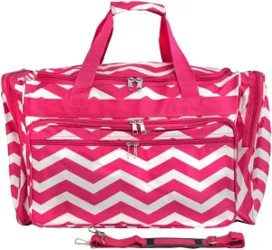 World Traveler Chevron 22-inch Carry-on Duffle Bag with Adjustable Shoulder Strap