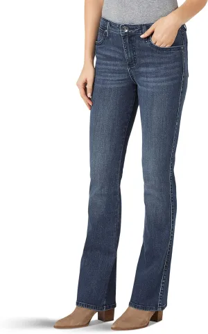 Wrangler Womens Aura Instantly Slimming Mid Rise Boot Cut Jean