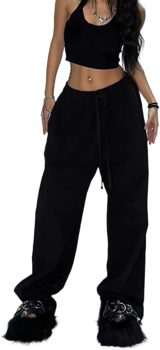 XPONNI Y2K Baggy Sweatpants - Wide Leg Women's Pants