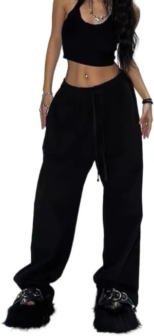 XPONNI Y2K Baggy Sweatpants - Wide Leg Women's Pants