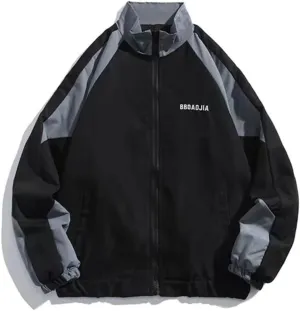 Y2k Jacket Acubi Fashion Y2k Windbreaker Jacket Women Vintage Racing College Jacket Colorblock Oversized Harajuku Outfit