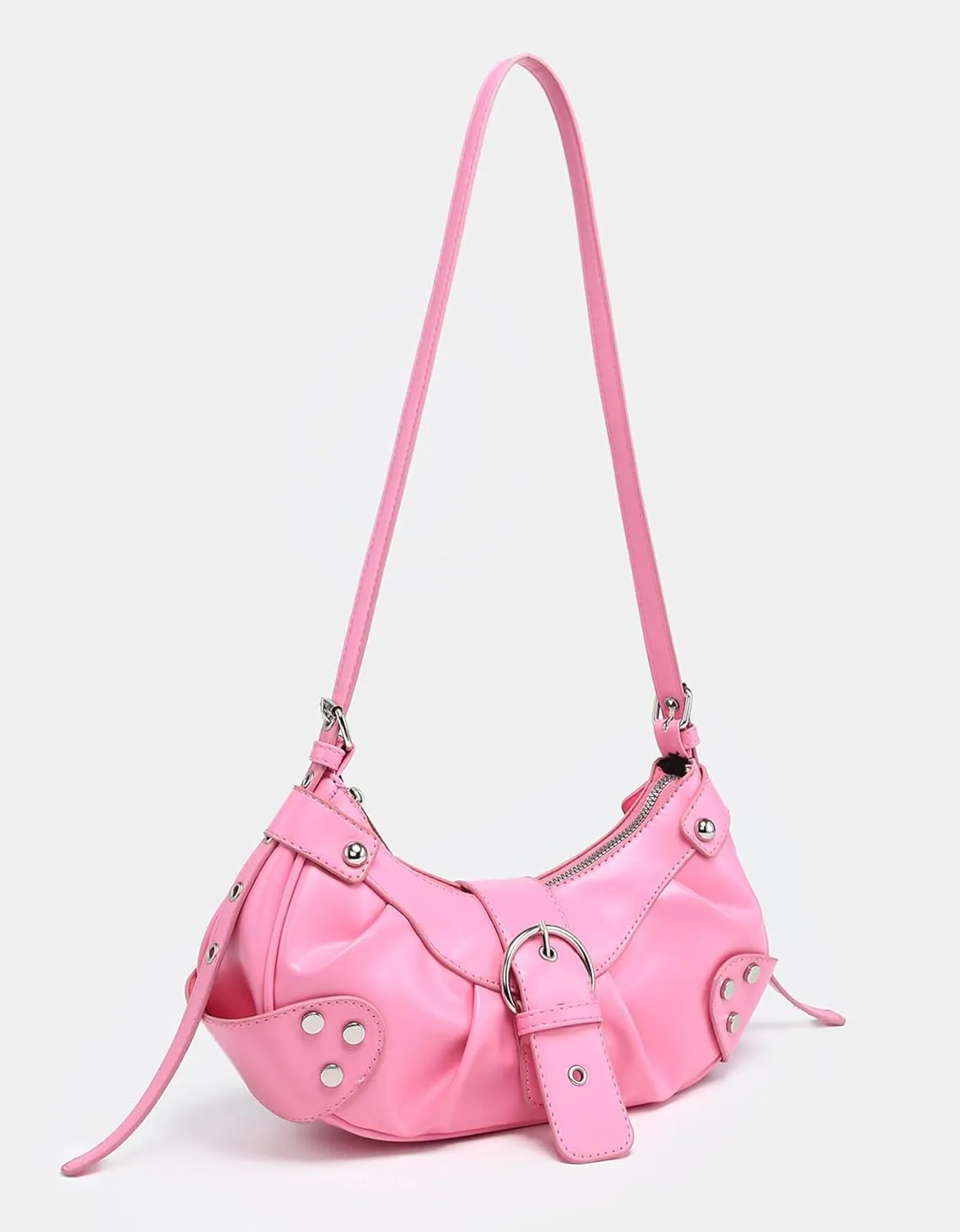 Y2k Purses for Women PU Leather Retro Tote Bag Hobo Bag Shoulder Bag Satchel Cool Motorcycle Bag 2024