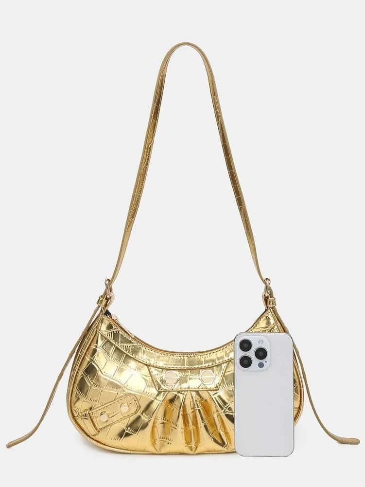 Y2k Purses for Women PU Leather Retro Tote Bag Hobo Bag Shoulder Bag Satchel Cool Motorcycle Bag 2024