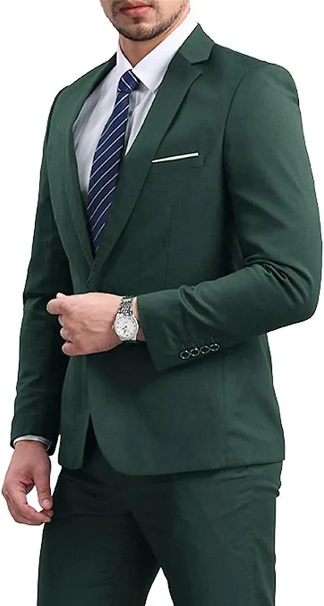 YFFUSHI Men' Slim Fit Casual Blazer One Button Lightweight Suit Jacket Business Party Sport Coat