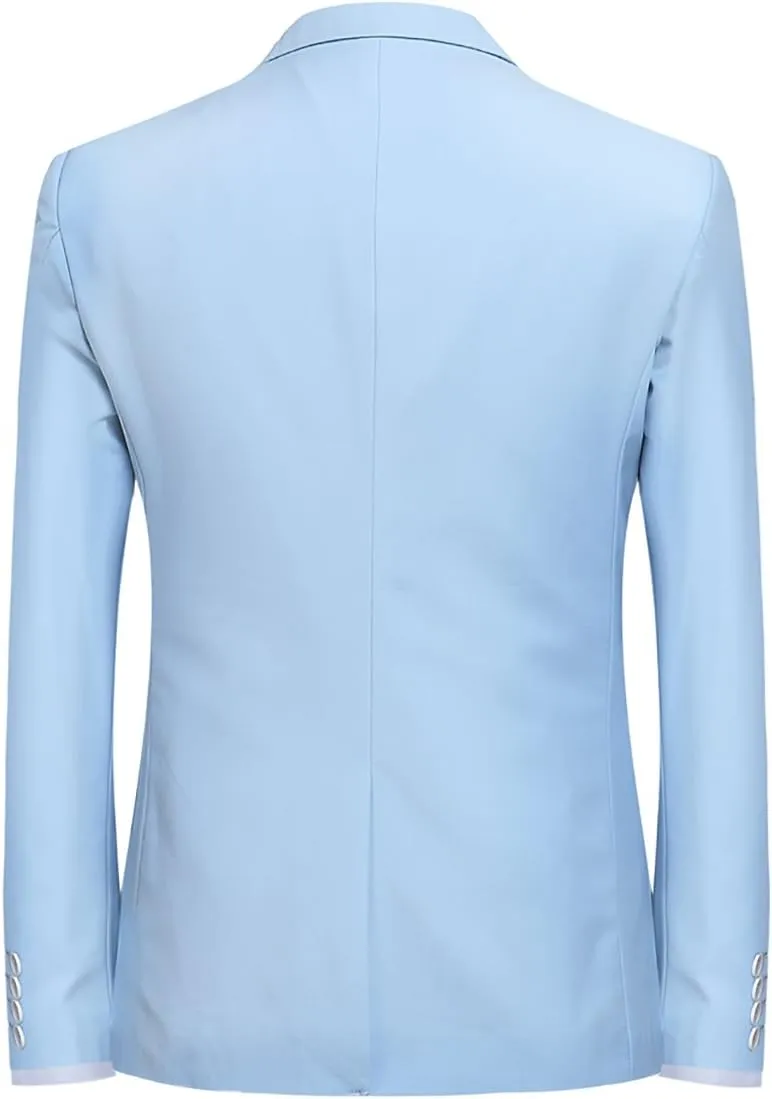 YFFUSHI Men' Slim Fit Casual Blazer One Button Lightweight Suit Jacket Business Party Sport Coat