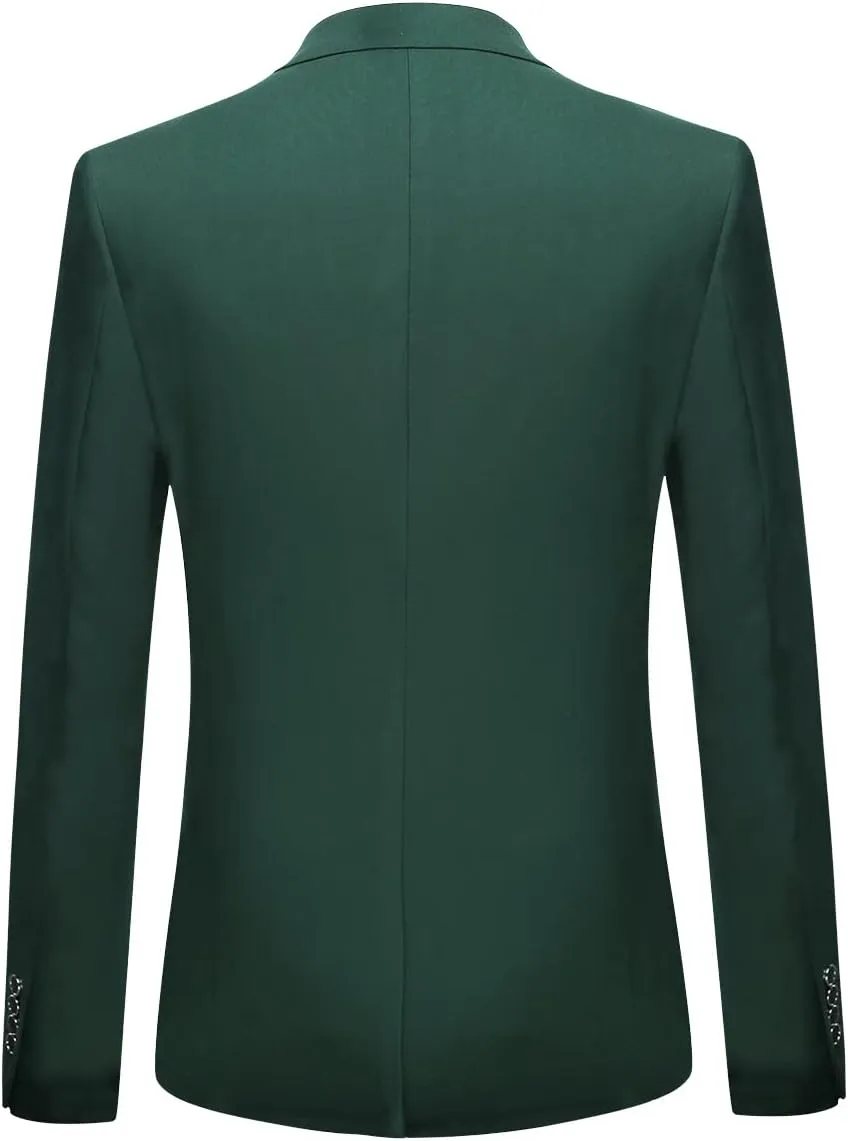 YFFUSHI Men' Slim Fit Casual Blazer One Button Lightweight Suit Jacket Business Party Sport Coat